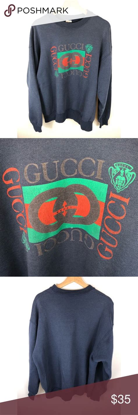 vintage gucci crewneck|Gucci crew neck sweater.